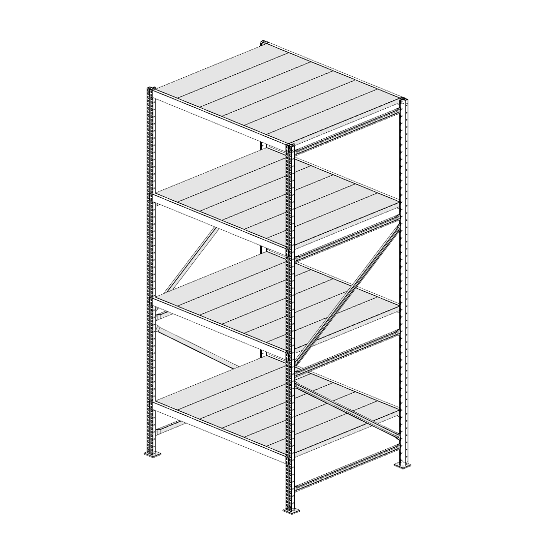 Scaffalatura MM50 modulo base bianco