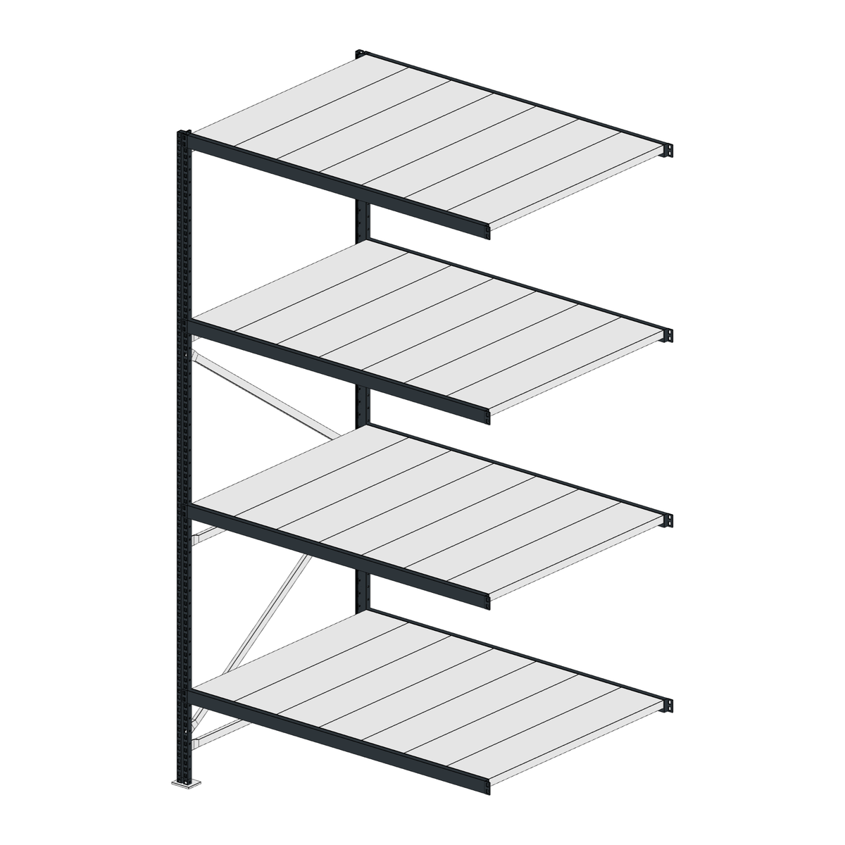 Scaffalatura MM50 modulo aggiuntivo RAL 7016