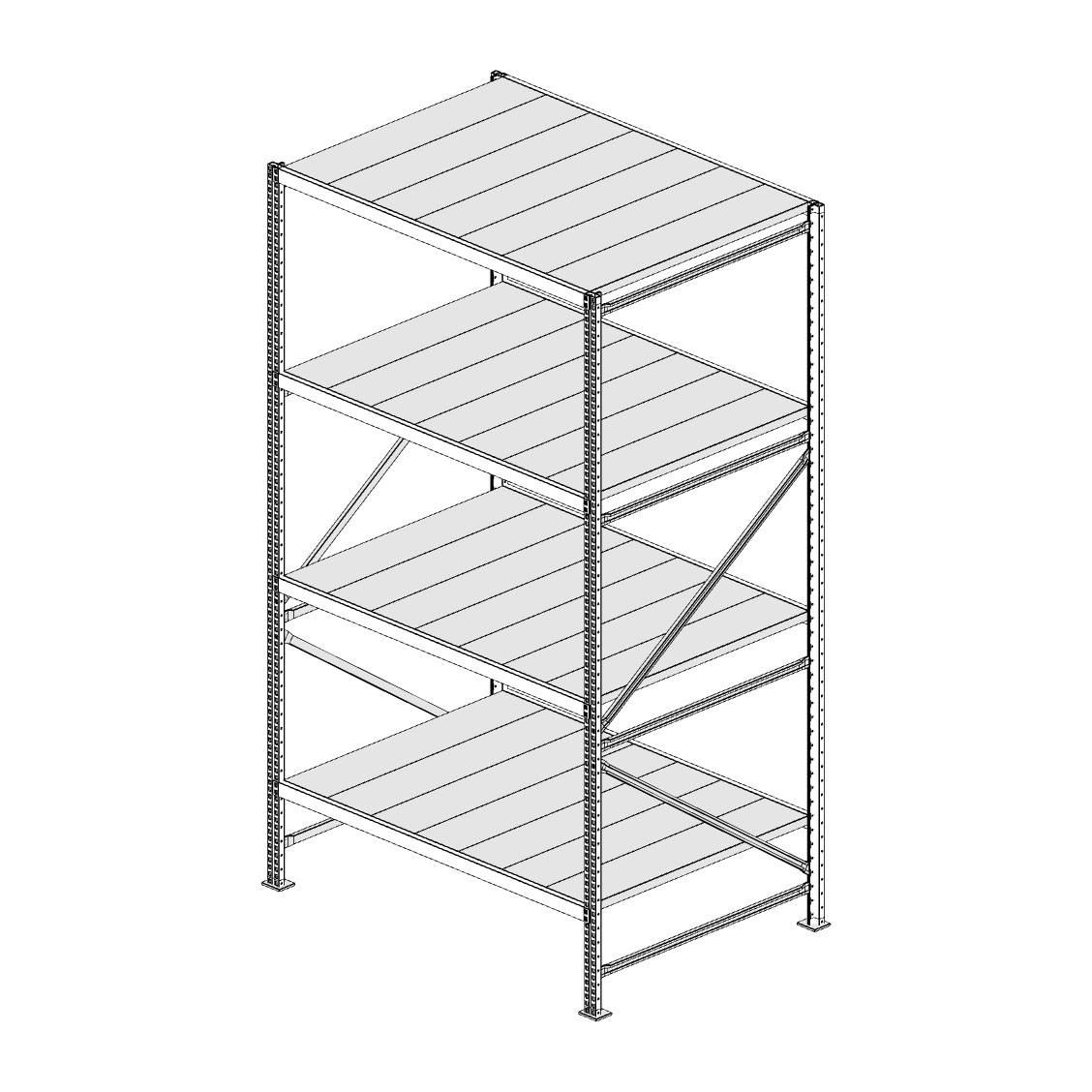 Scaffalatura MM50 modulo base bianco