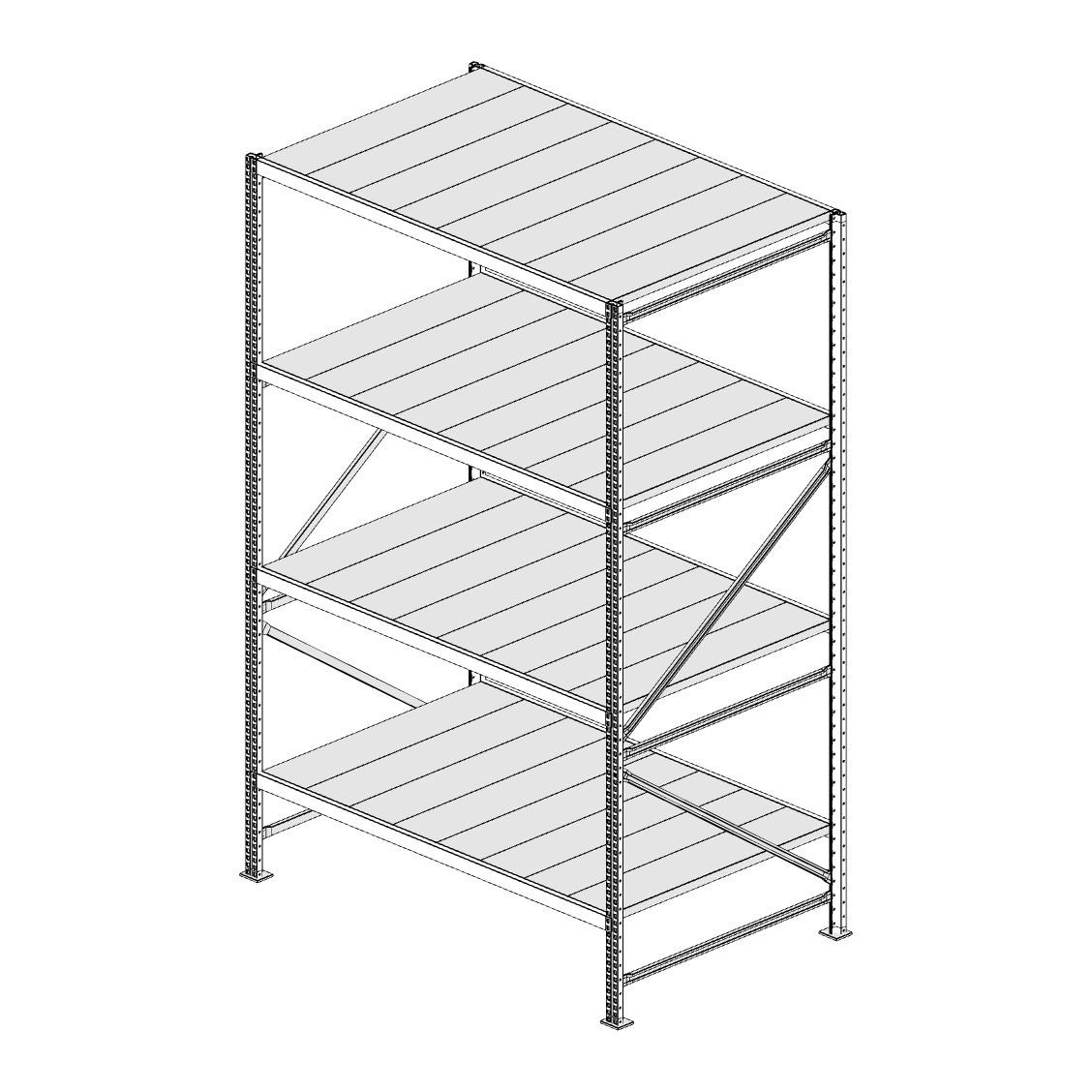 Scaffalatura MM50 modulo base bianco