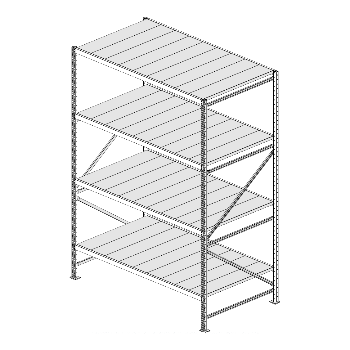 Scaffalatura MM50 modulo base bianco