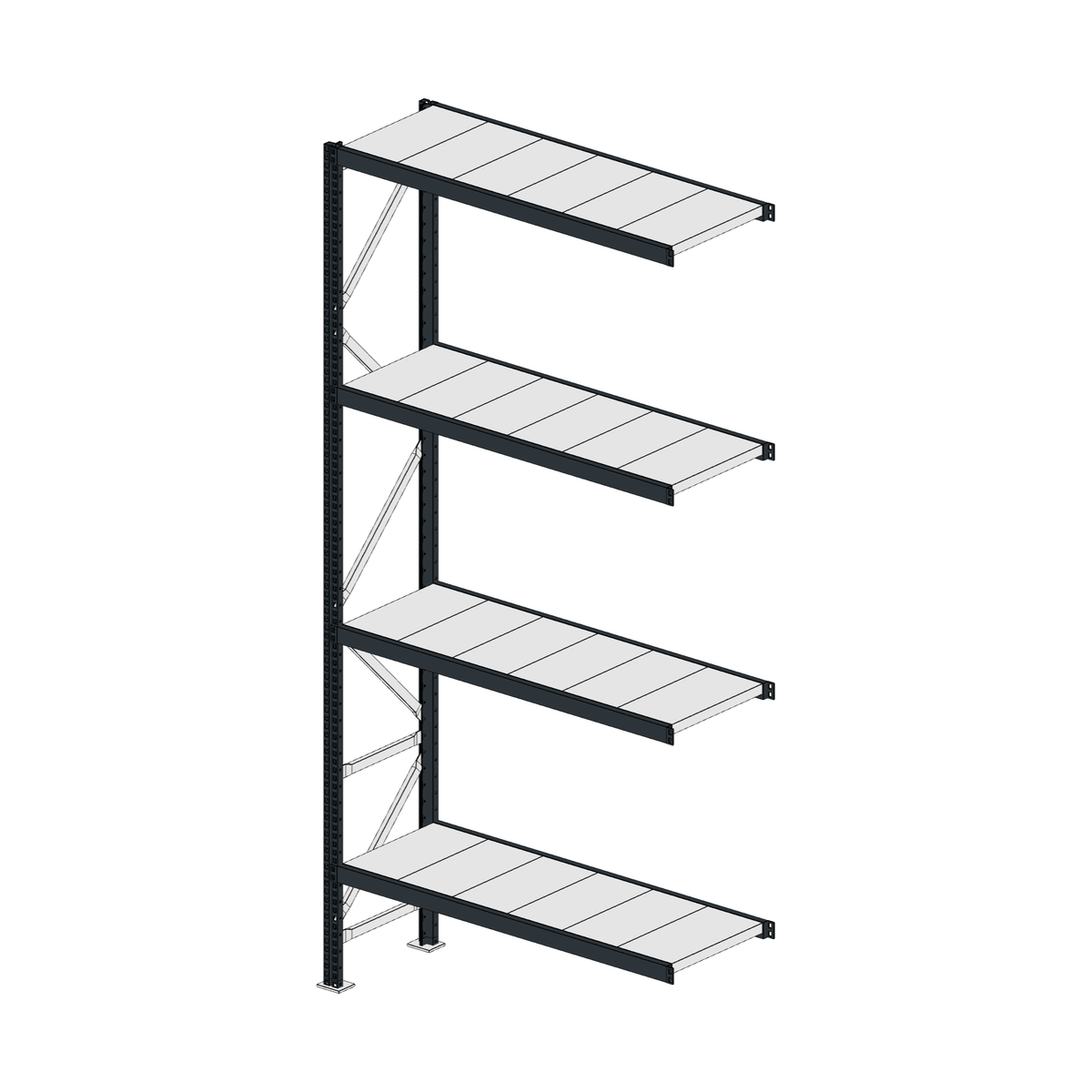 Scaffalatura MM50 modulo aggiuntivo RAL 7016