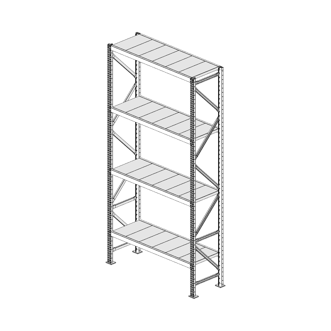 Scaffalatura MM50 modulo base bianco