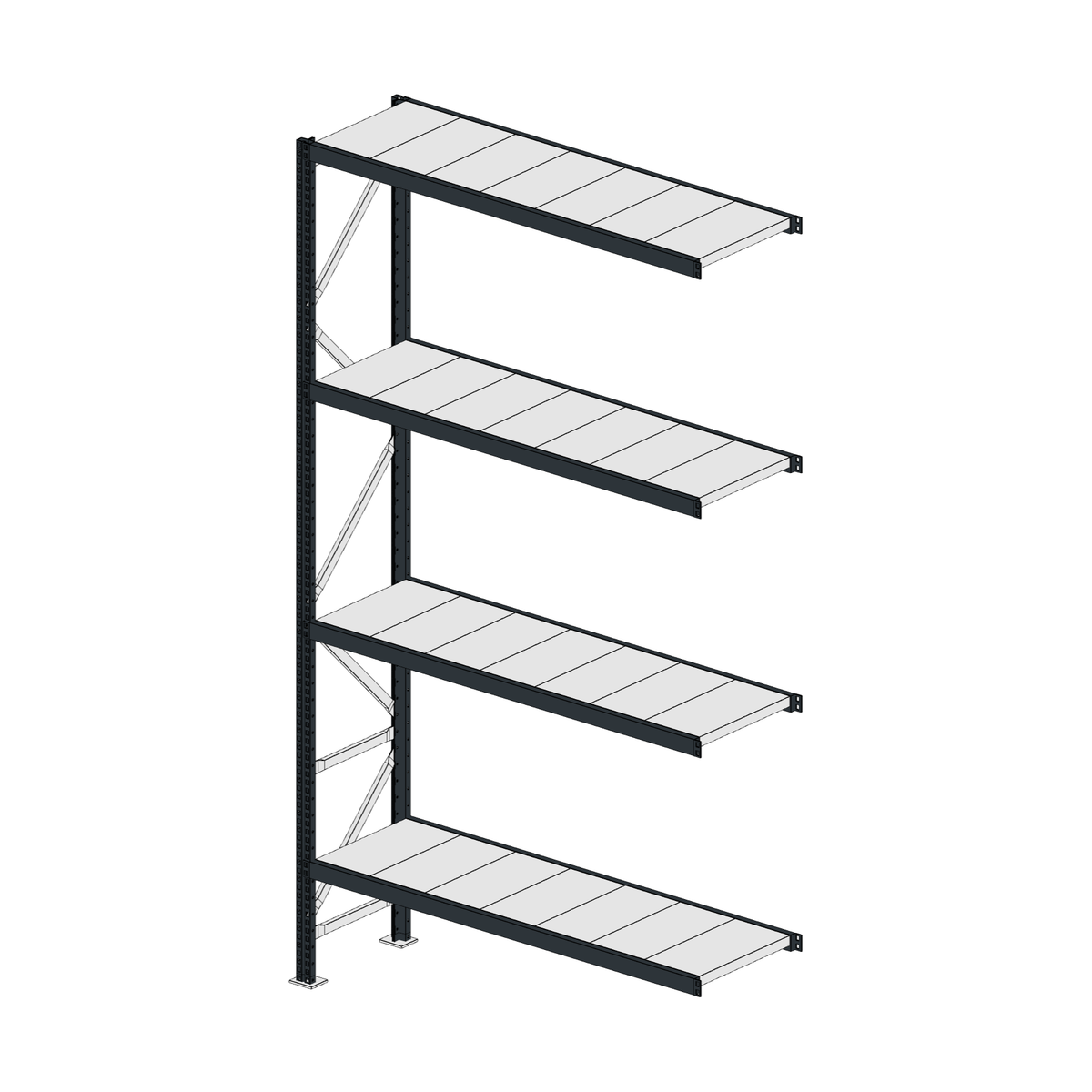Scaffalatura MM50 modulo aggiuntivo RAL 7016