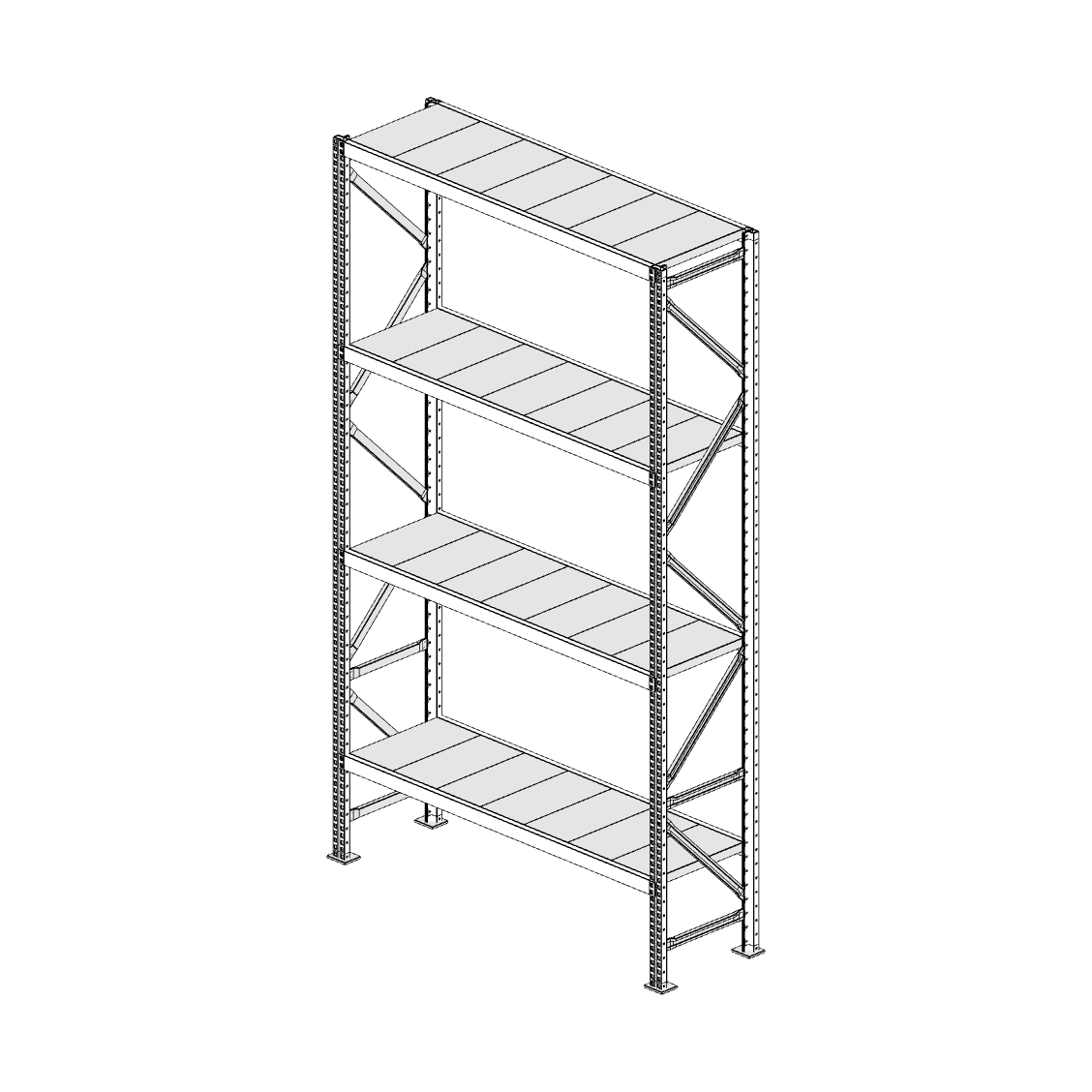 Scaffalatura MM50 modulo base bianco