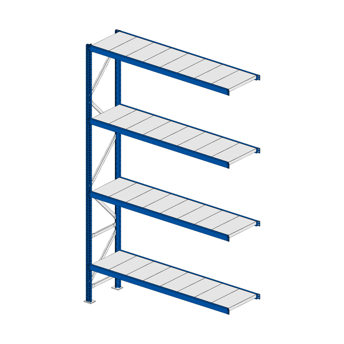 Scaffalatura MM50 modulo aggiuntivo RAL 5010 2550x1600x400 mm