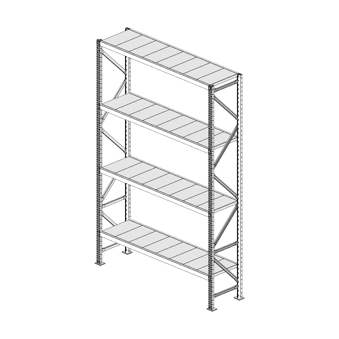 Scaffalatura MM50 modulo base bianco