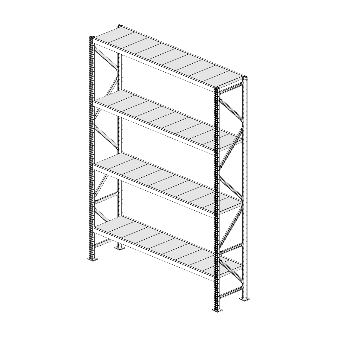Scaffalatura MM50 modulo base bianco
