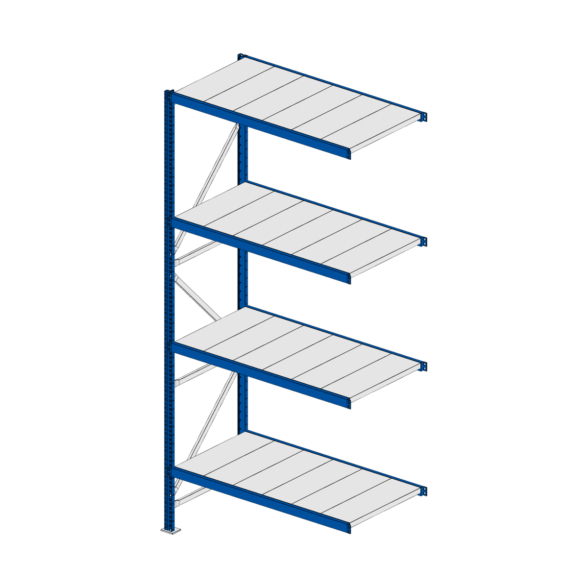 Scaffalatura MM50 modulo aggiuntivo RAL 5010 2550x1200x600 mm