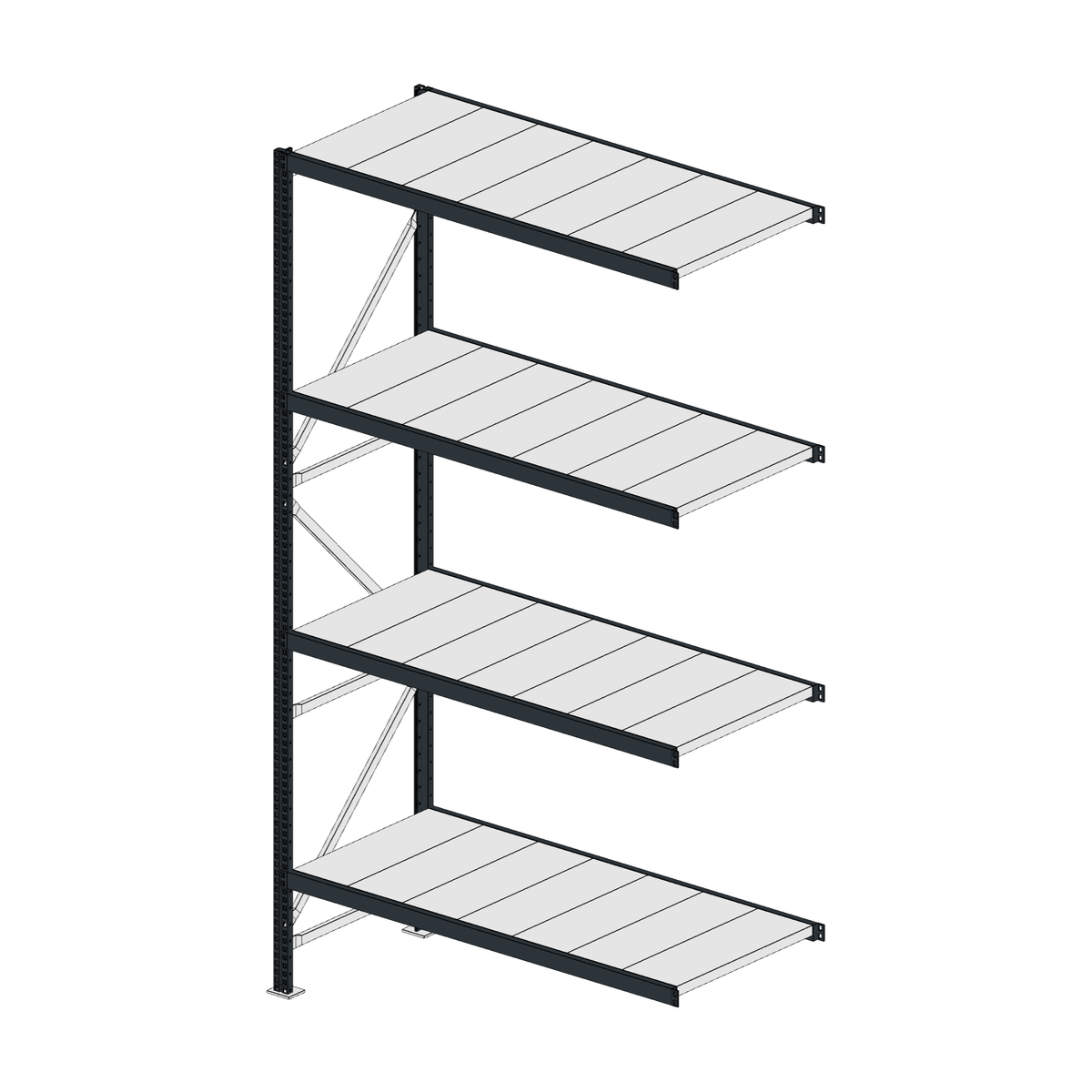 Scaffalatura MM50 modulo aggiuntivo RAL 7016