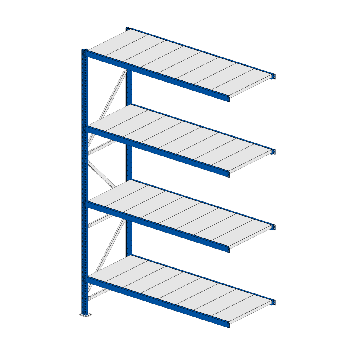 Scaffalatura MM50 modulo aggiuntivo RAL 5010 2550x1600x600 mm
