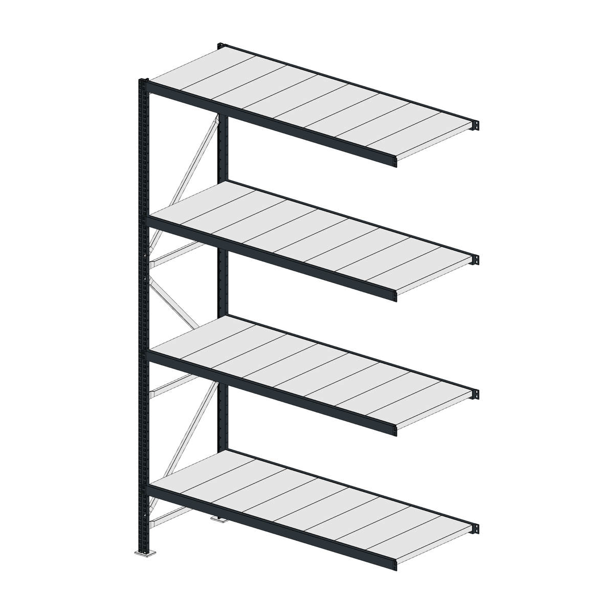 Scaffalatura MM50 modulo aggiuntivo RAL 7016