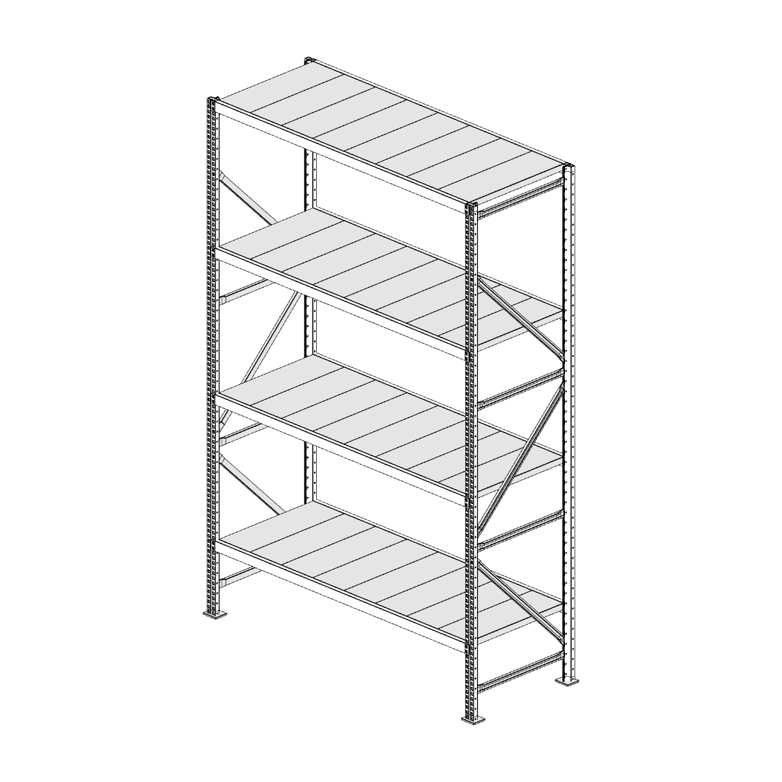 Scaffalatura MM50 modulo base bianco