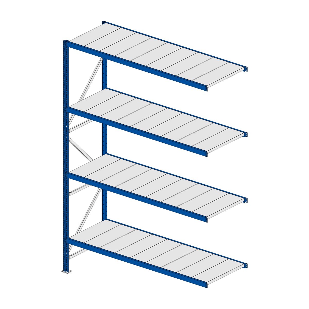 Scaffalatura MM50 modulo aggiuntivo RAL 5010 2550x1800x600 mm