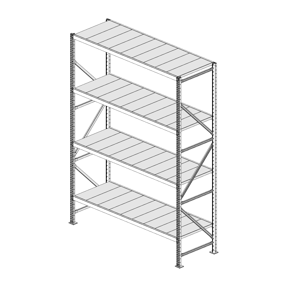 Scaffalatura MM50 modulo base bianco