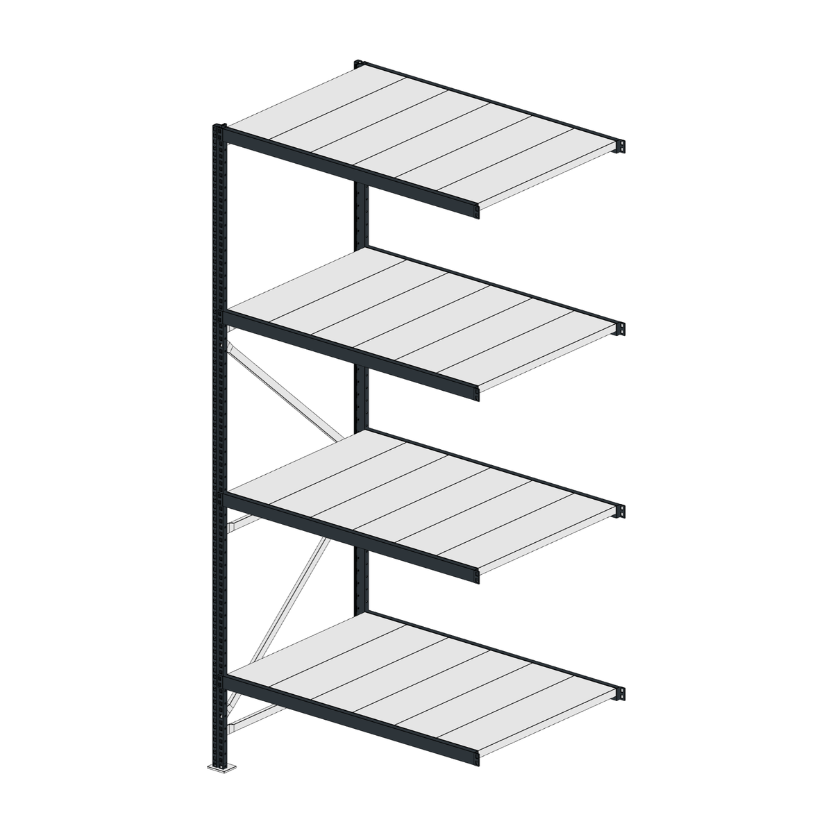Scaffalatura MM50 modulo aggiuntivo RAL 7016