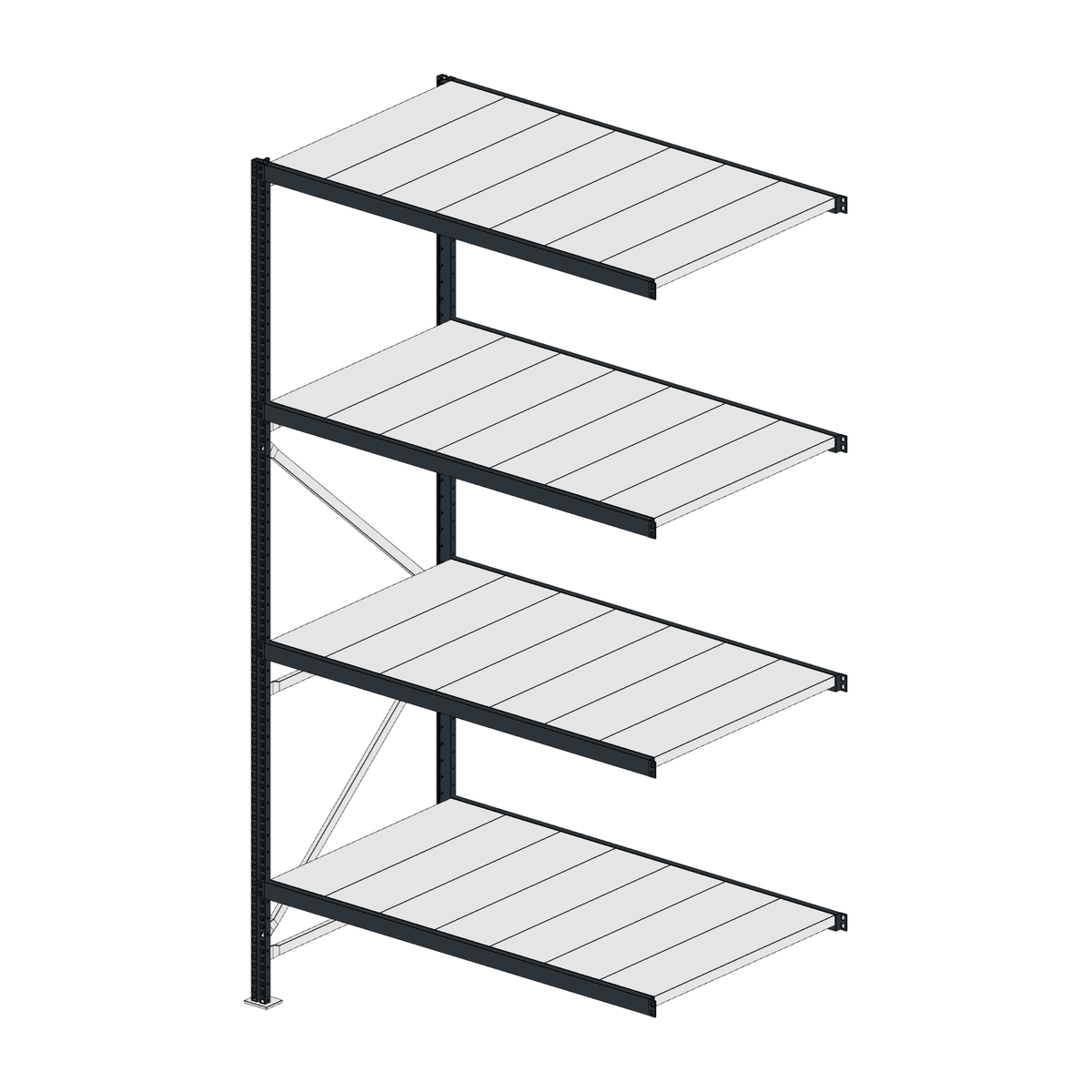 Scaffalatura MM50 modulo aggiuntivo RAL 7016