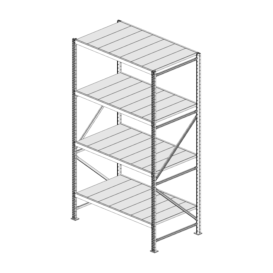 Scaffalatura MM50 modulo base bianco