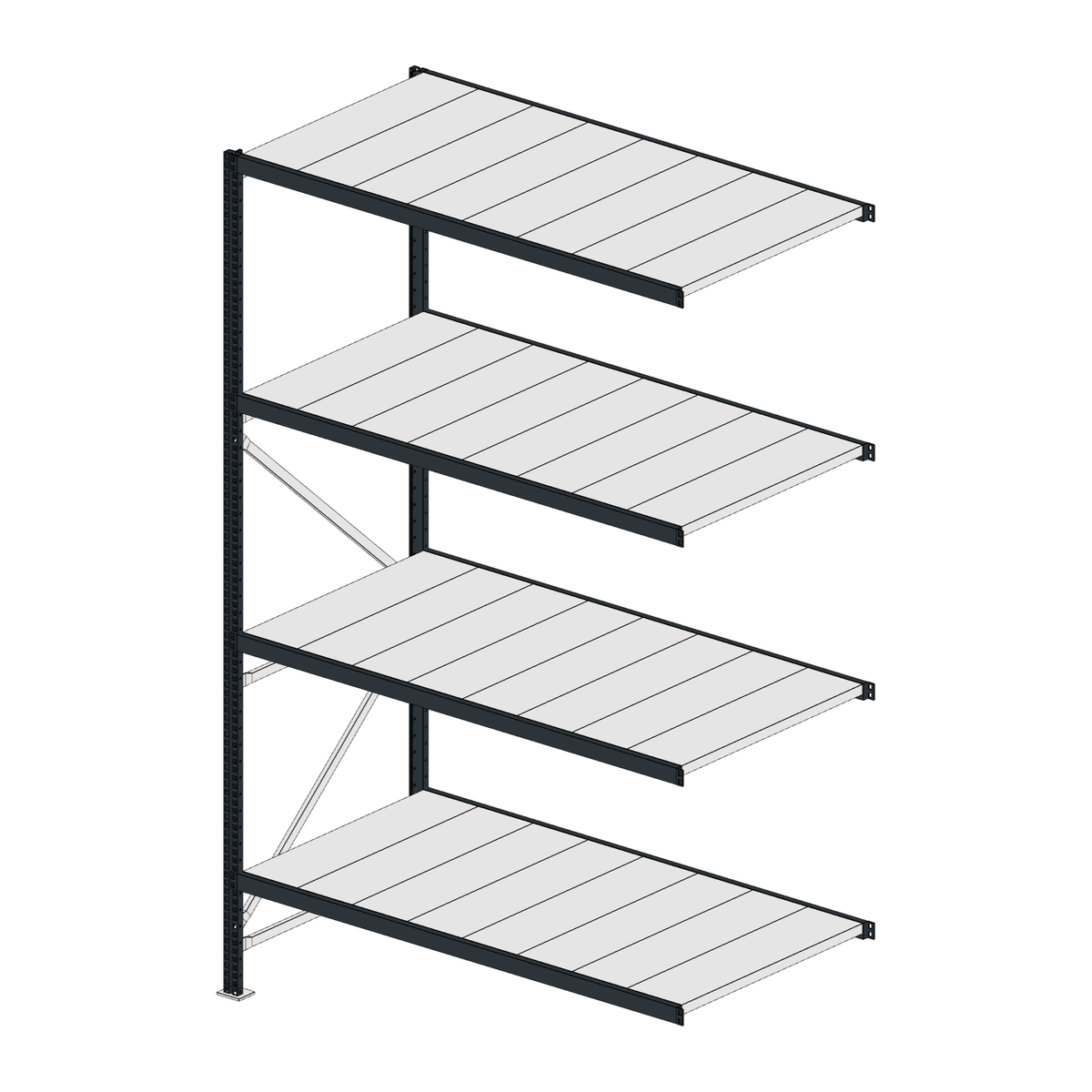 Scaffalatura MM50 modulo aggiuntivo RAL 7016