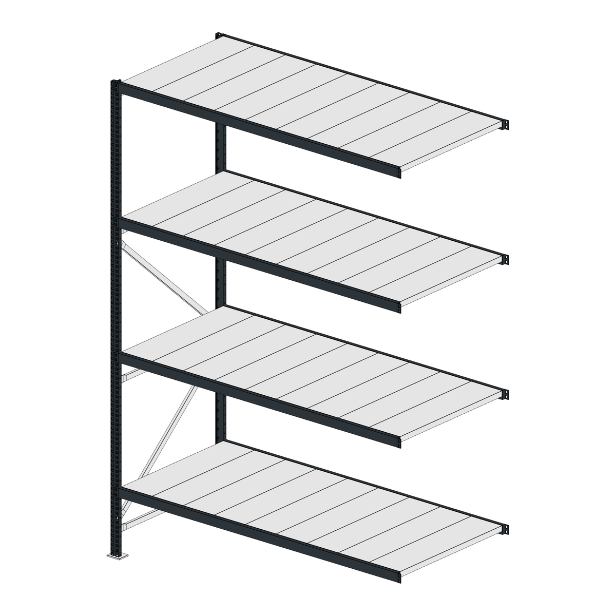Scaffalatura MM50 modulo aggiuntivo RAL 7016