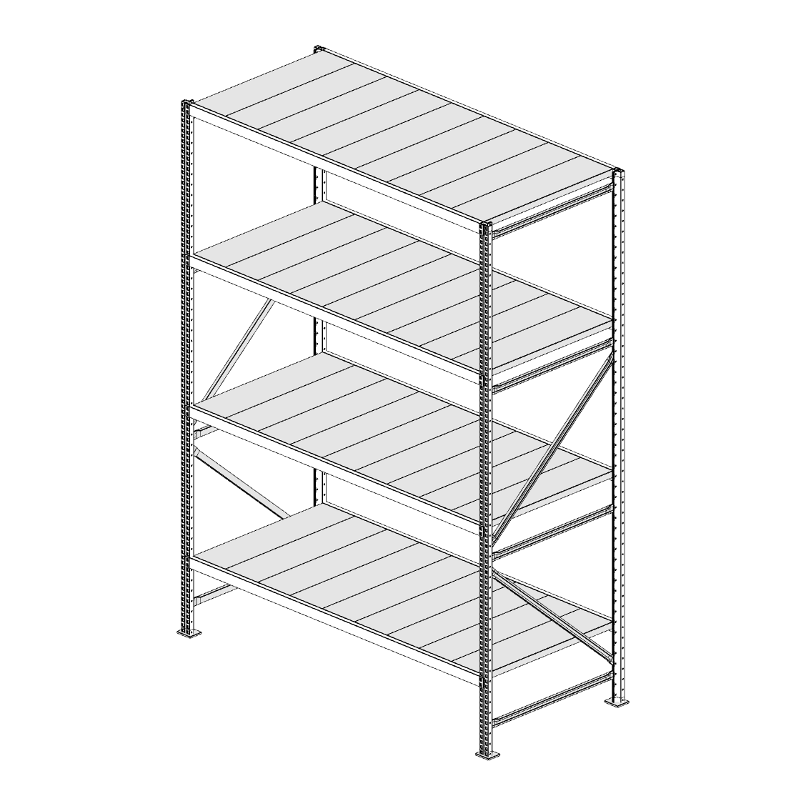 Scaffalatura MM50 modulo base bianco