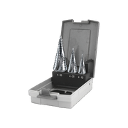 Set frese coniche a gradino elicoidali
