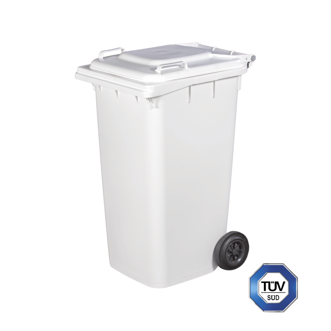 Bidone quadro raccolta differenziata con ruote, 240 Lt - Certificati TÜV - UNI EN 840