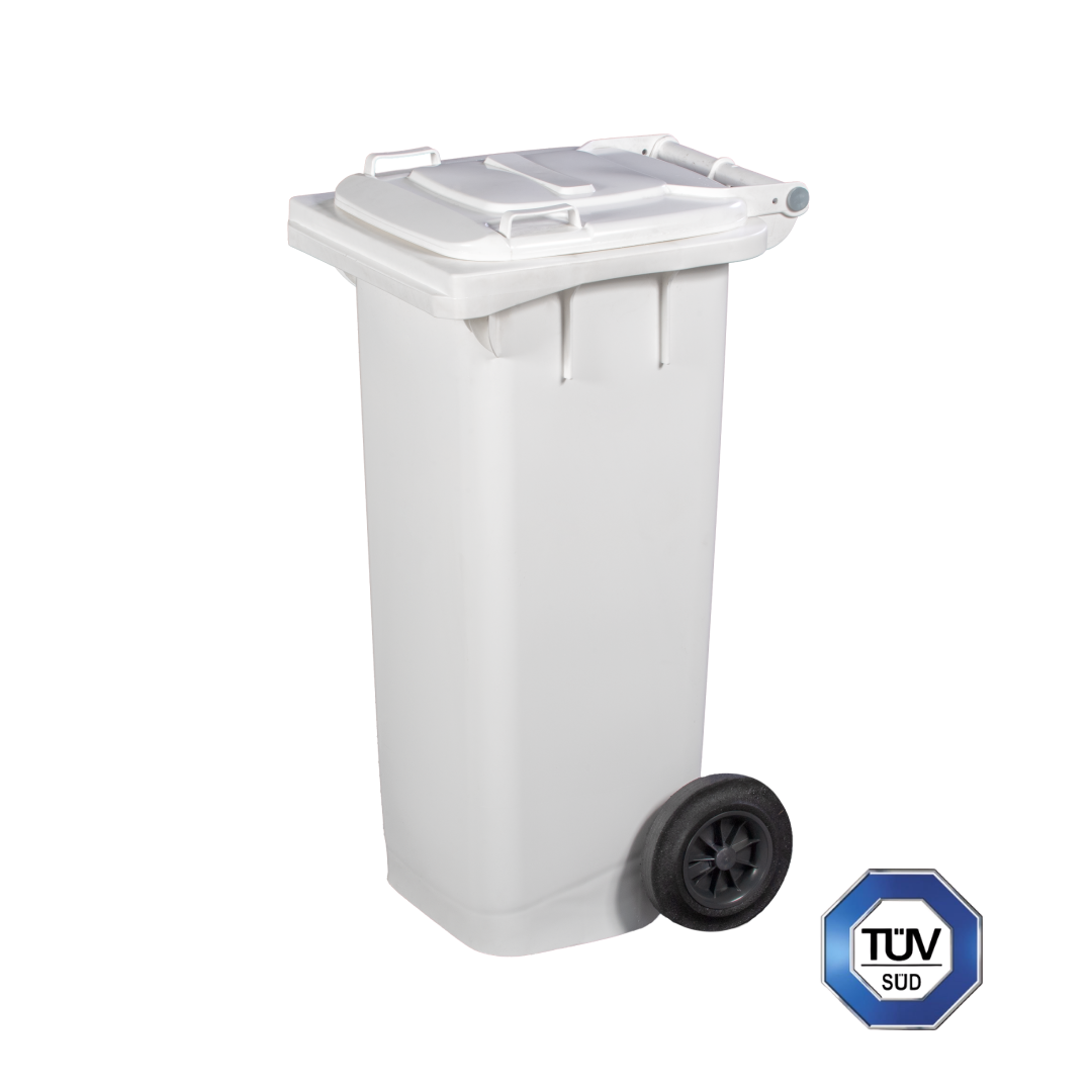 Bidone quadro raccolta differenziata con ruote, 80 Lt - Certificati TÜV - UNI EN 840