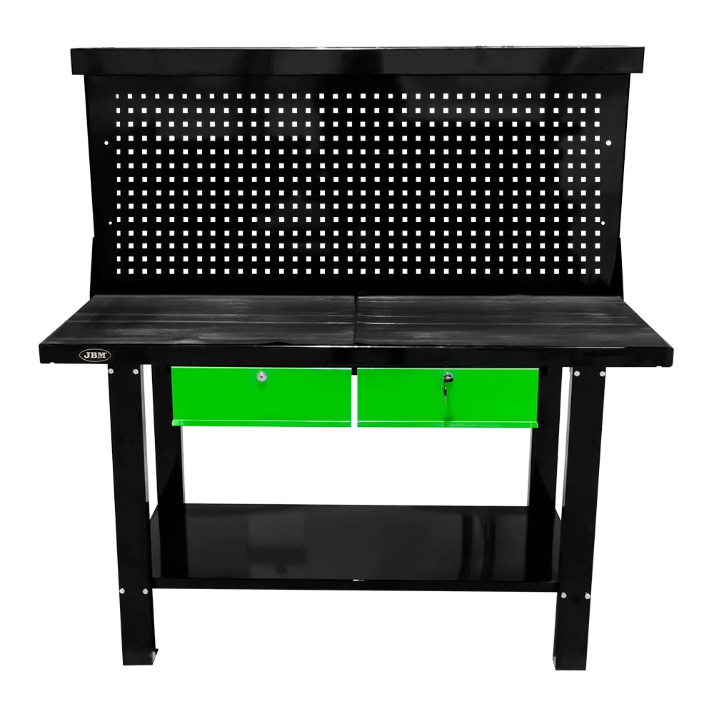 Tavolo da lavoro con pannello frontale