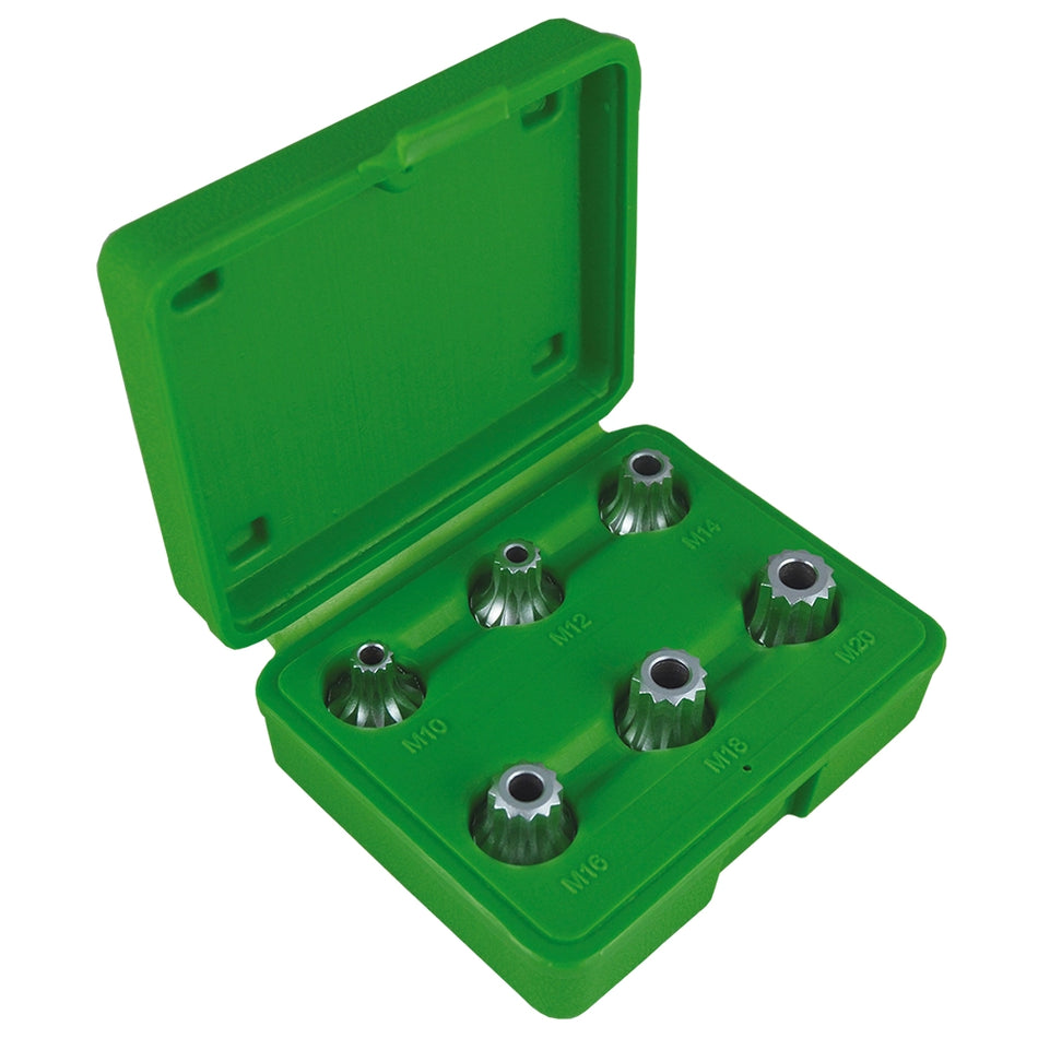 6-piece set 1/2" tamperproof torx bit xzn bit