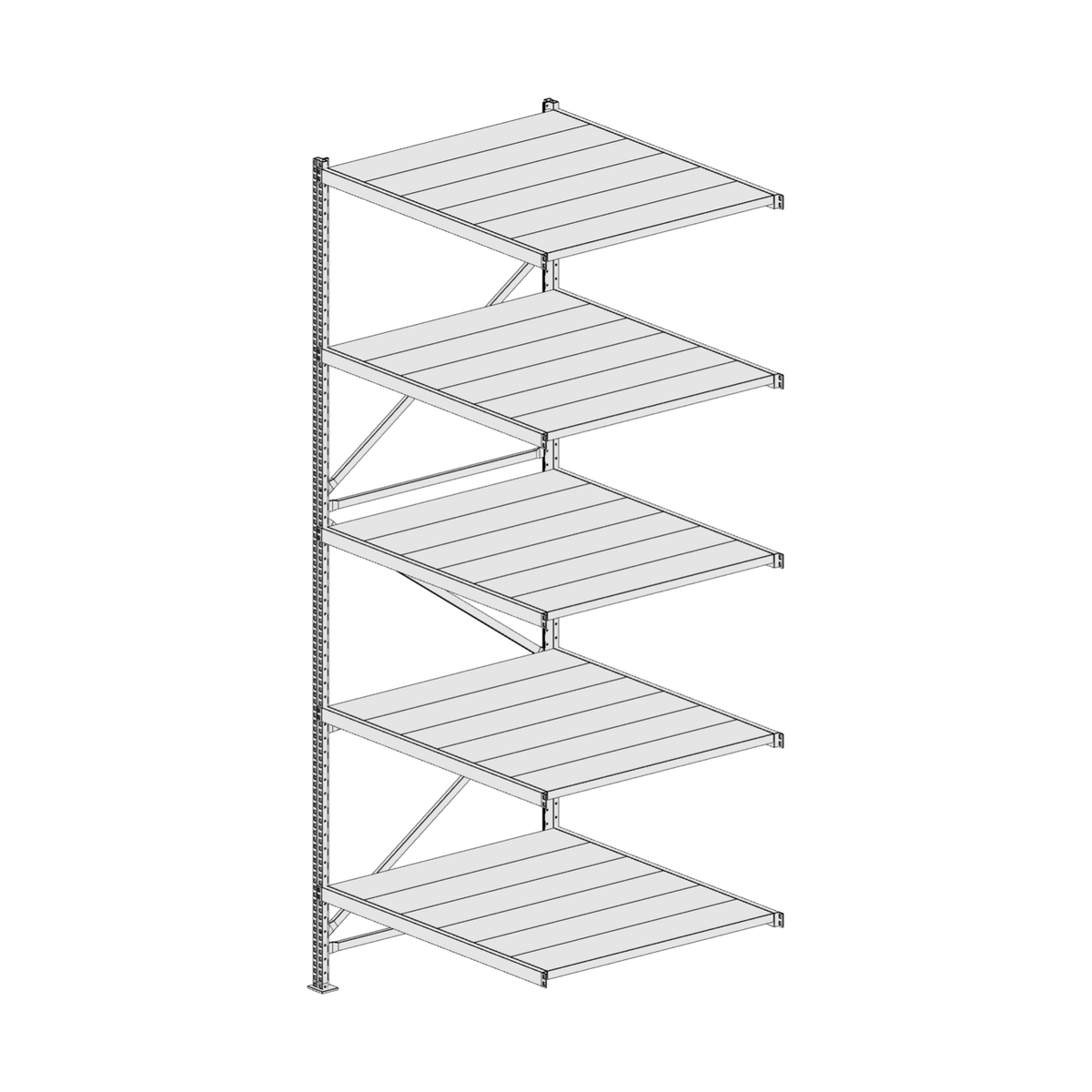 Scaffalatura MM50 modulo aggiuntivo 3000x1200x1000 mm