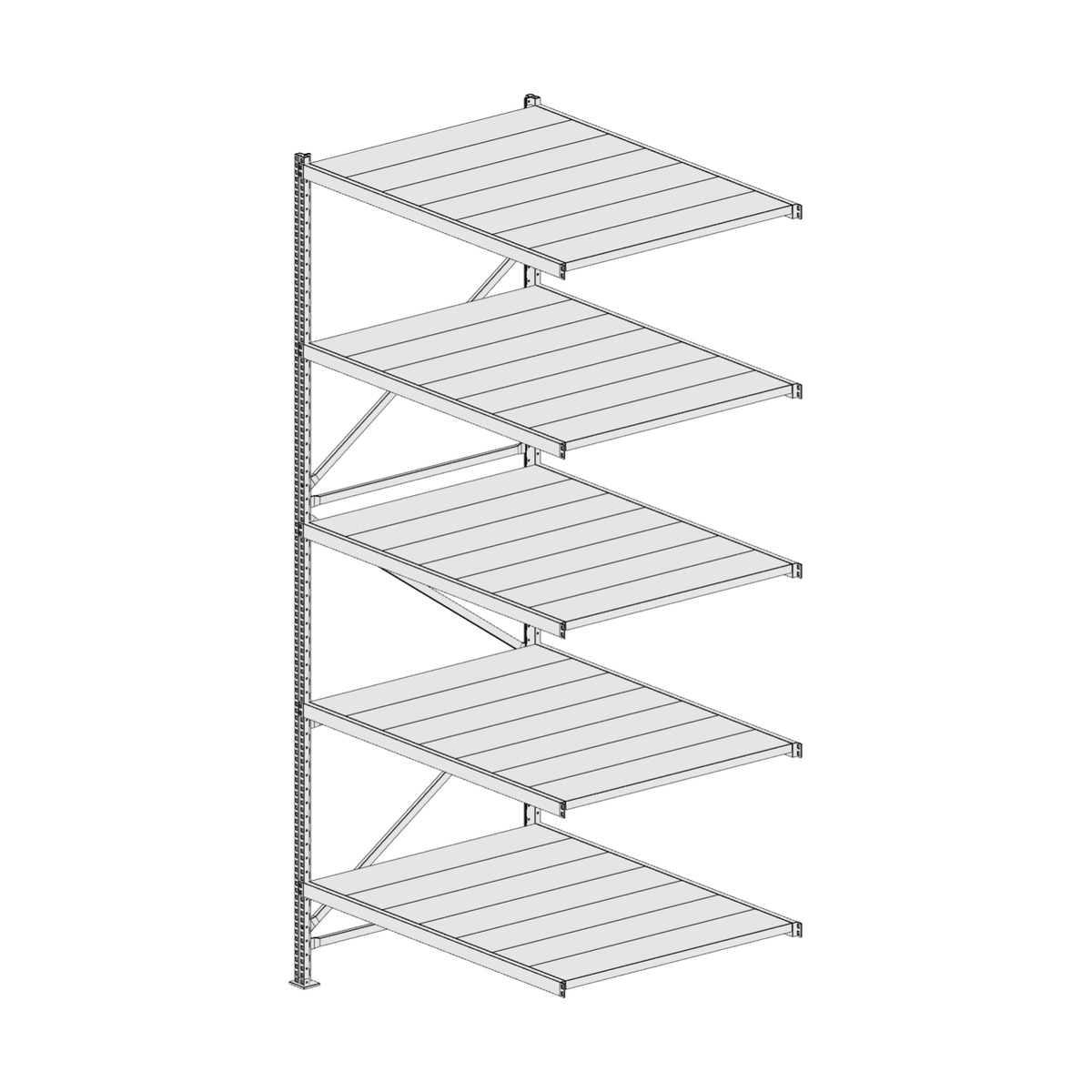 Scaffalatura MM50 modulo aggiuntivo 3000x1400x1000 mm