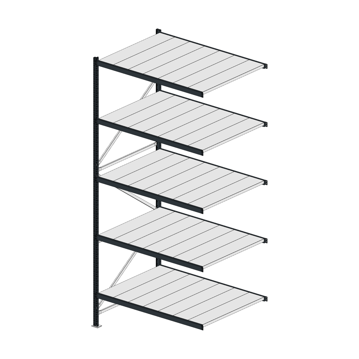 Scaffalatura MM50 modulo aggiuntivo RAL 7016