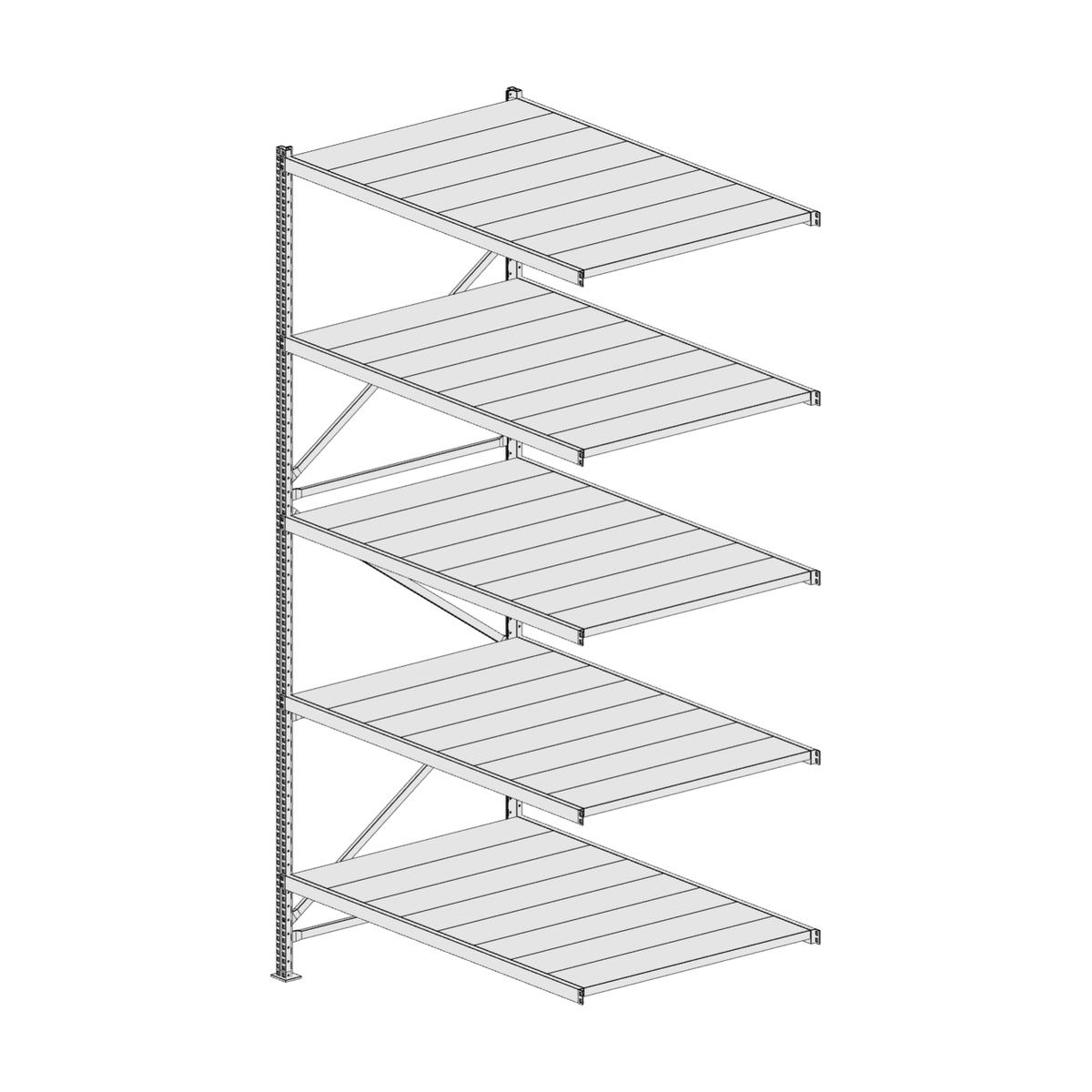 Scaffalatura MM50 modulo aggiuntivo 3000x1600x1000 mm