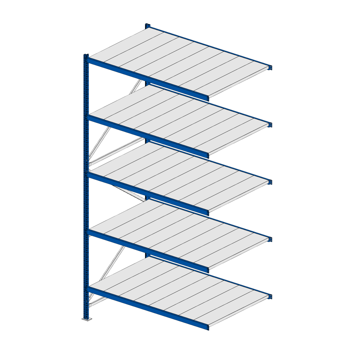 Scaffalatura MM50 modulo aggiuntivo RAL 5010 3000x1600x1000 mm
