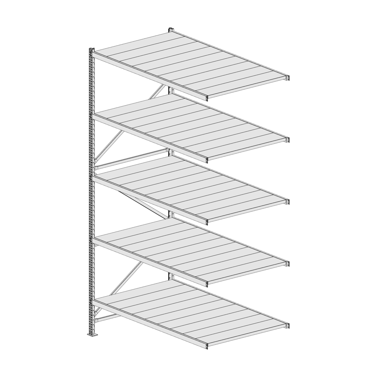 Scaffalatura MM50 modulo aggiuntivo 3000x1800x1000 mm