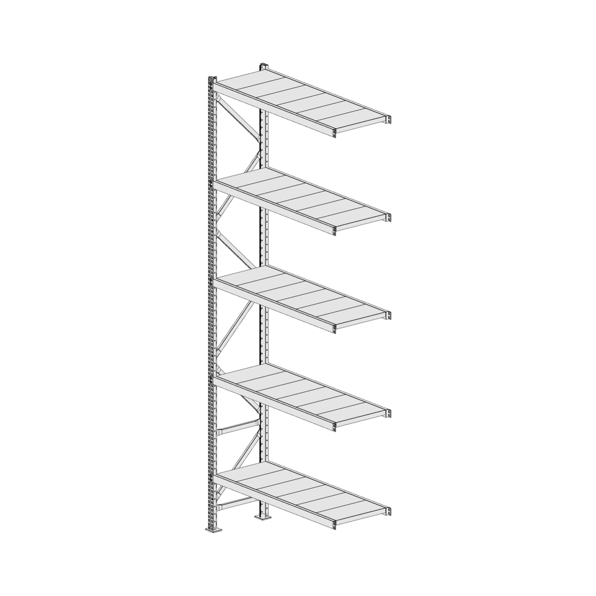 Scaffalatura MM50 modulo aggiuntivo 3000x1200x400 mm