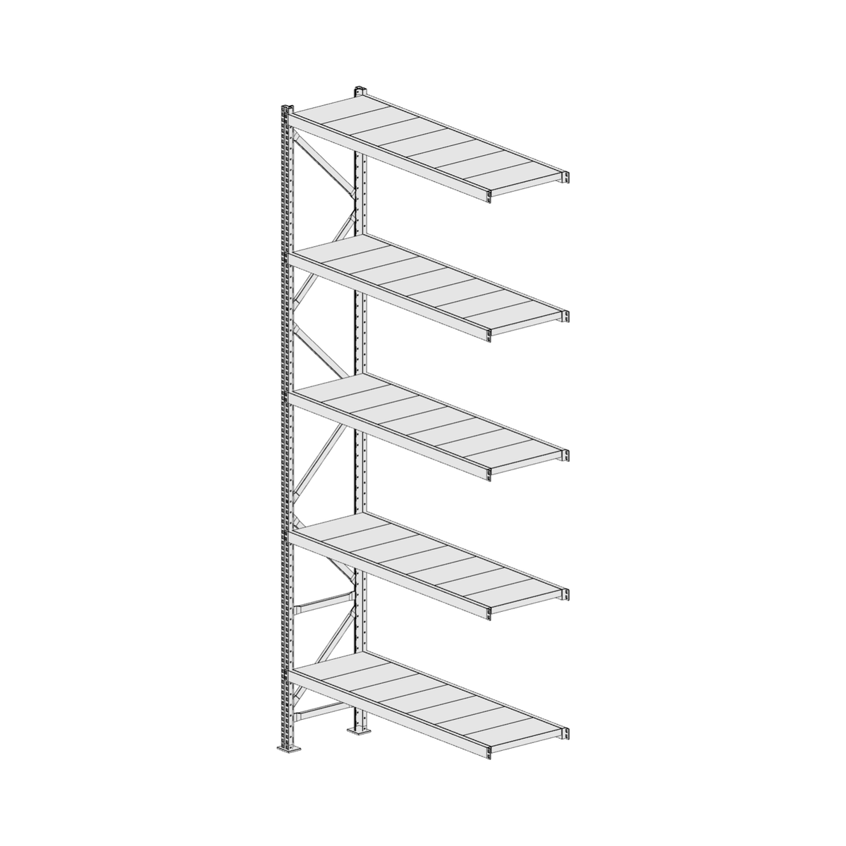 Scaffalatura MM50 modulo aggiuntivo 3000x1400x400 mm