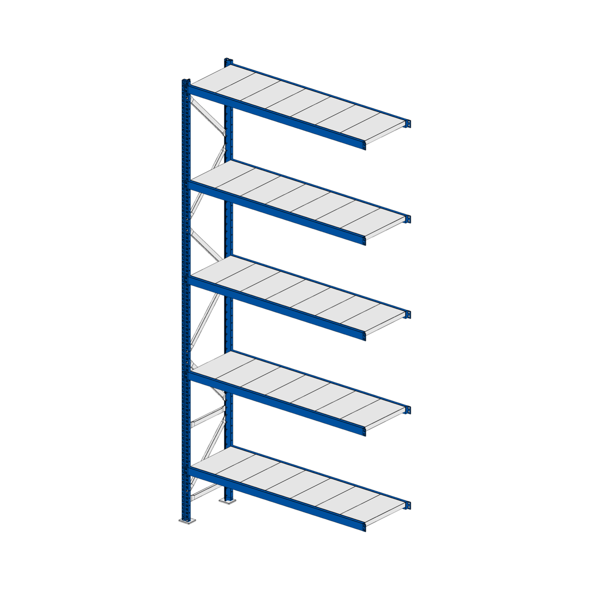 Scaffalatura MM50 modulo aggiuntivo RAL 5010 3000x1400x400 mm