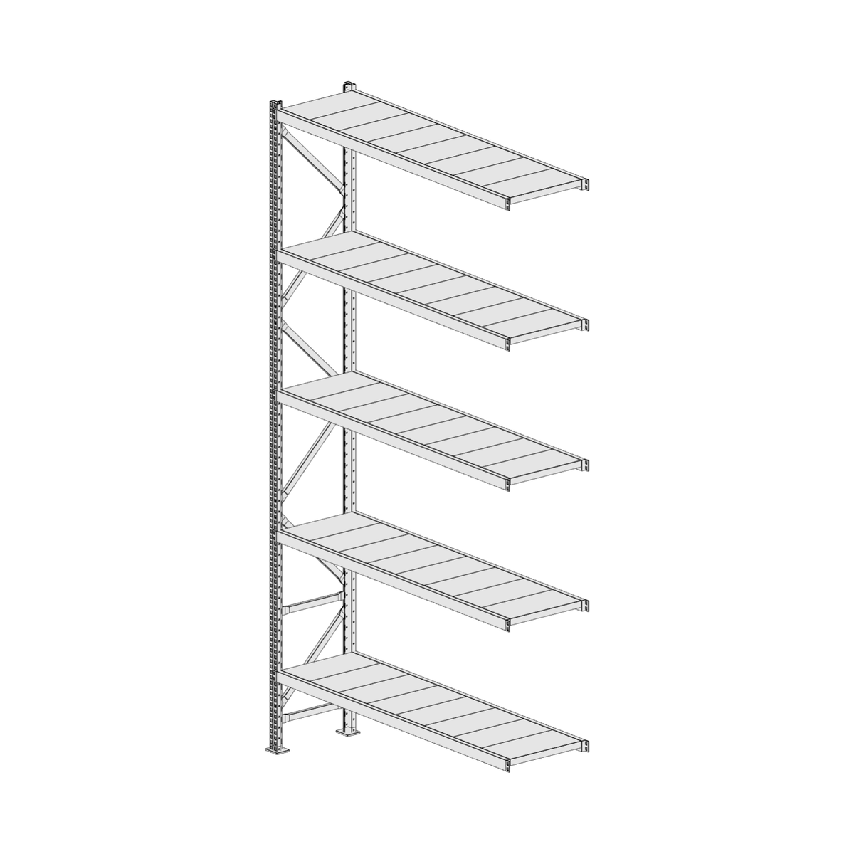 Scaffalatura MM50 modulo aggiuntivo 3000x1600x400 mm