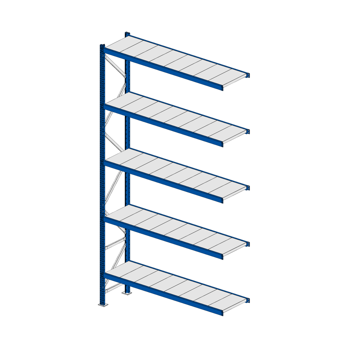 Scaffalatura MM50 modulo aggiuntivo RAL 5010 3000x1600x400 mm