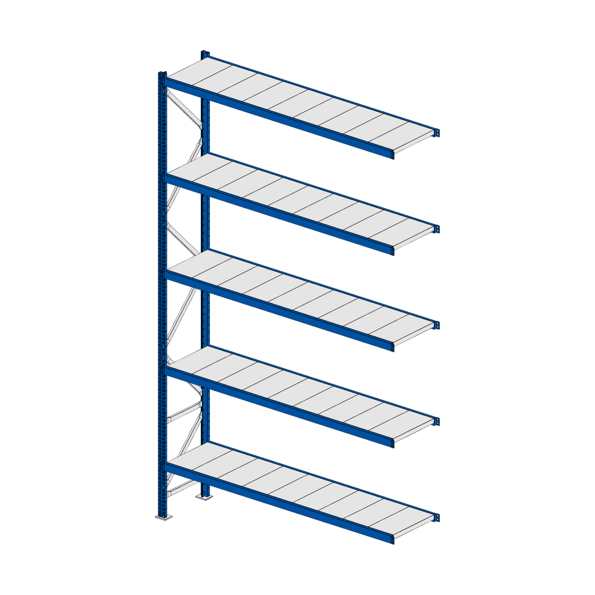 Scaffalatura MM50 modulo aggiuntivo RAL 5010 3000x1800x400 mm