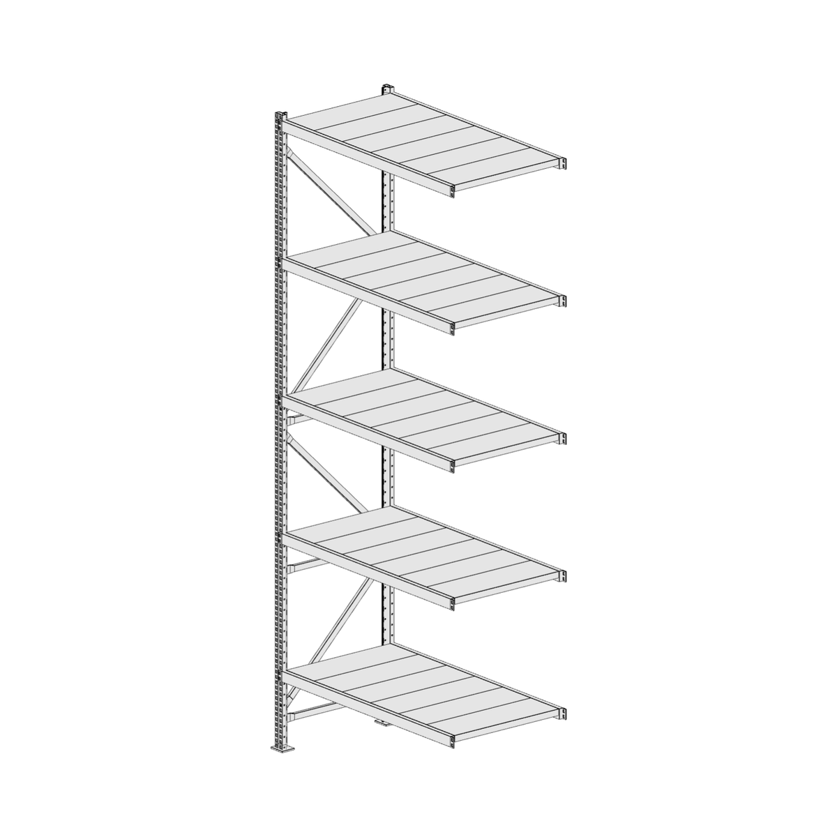 Scaffalatura MM50 modulo aggiuntivo 3000x1200x600 mm