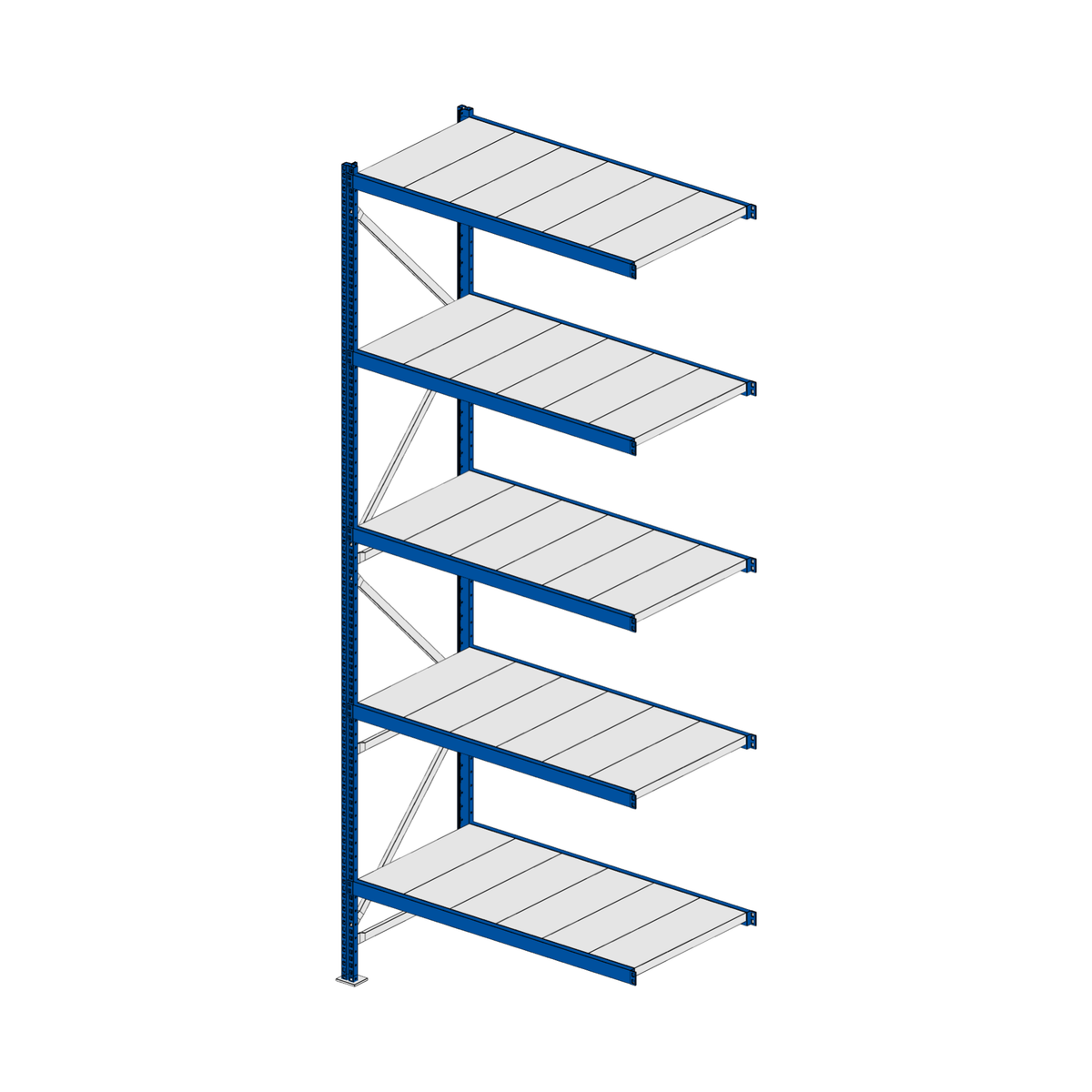 Scaffalatura MM50 modulo aggiuntivo RAL 5010 3000x1200x600 mm