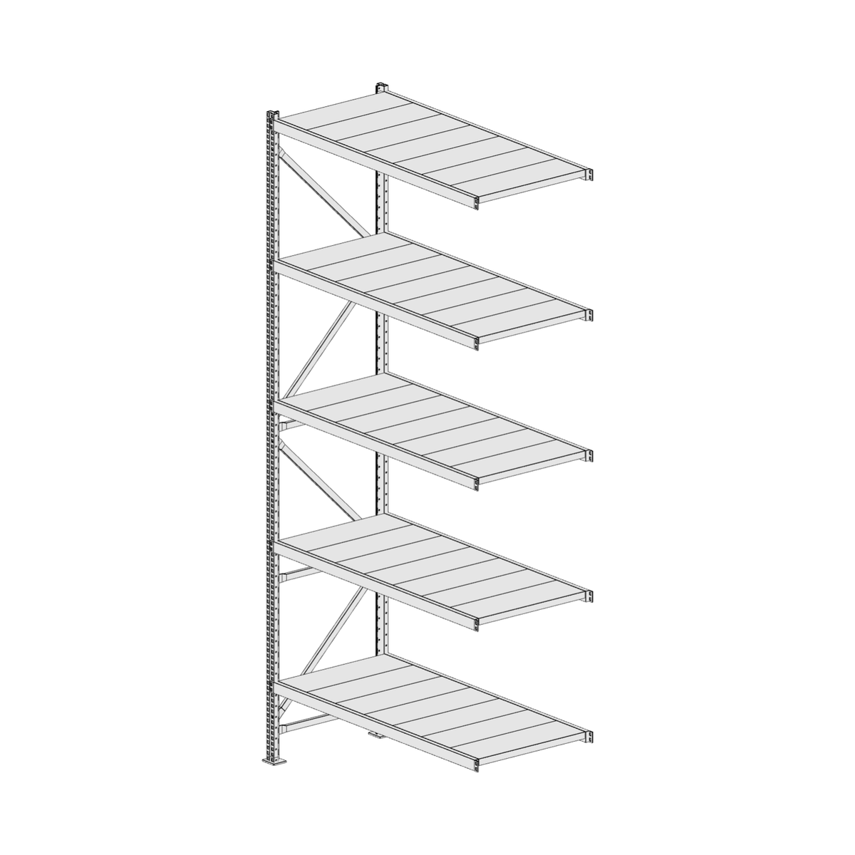 Scaffalatura MM50 modulo aggiuntivo 3000x1400x600 mm
