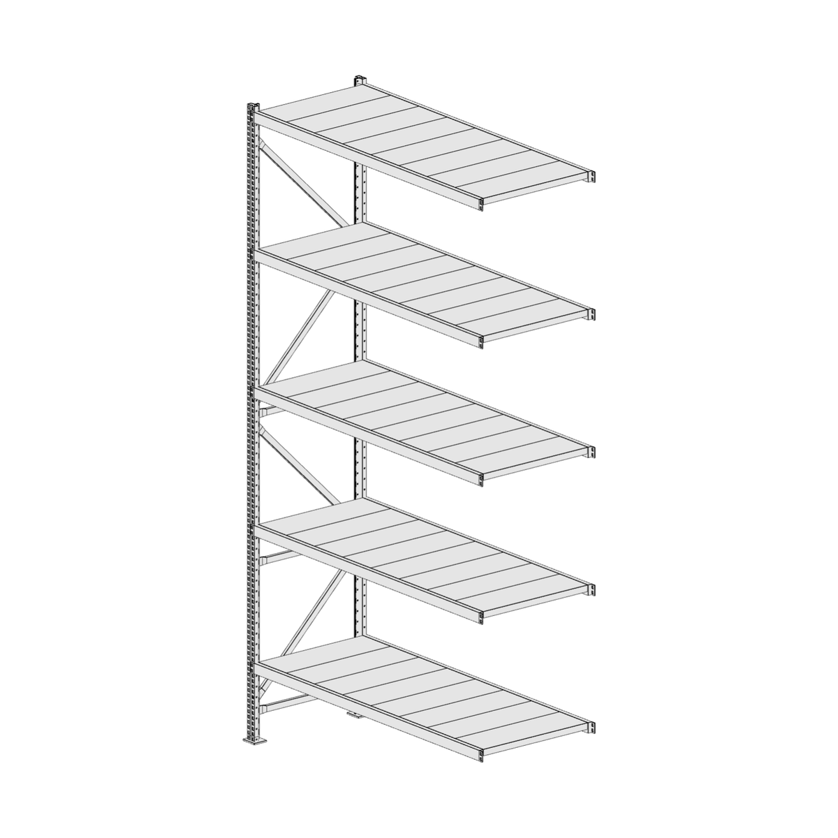 Scaffalatura MM50 modulo aggiuntivo 3000x1600x600 mm