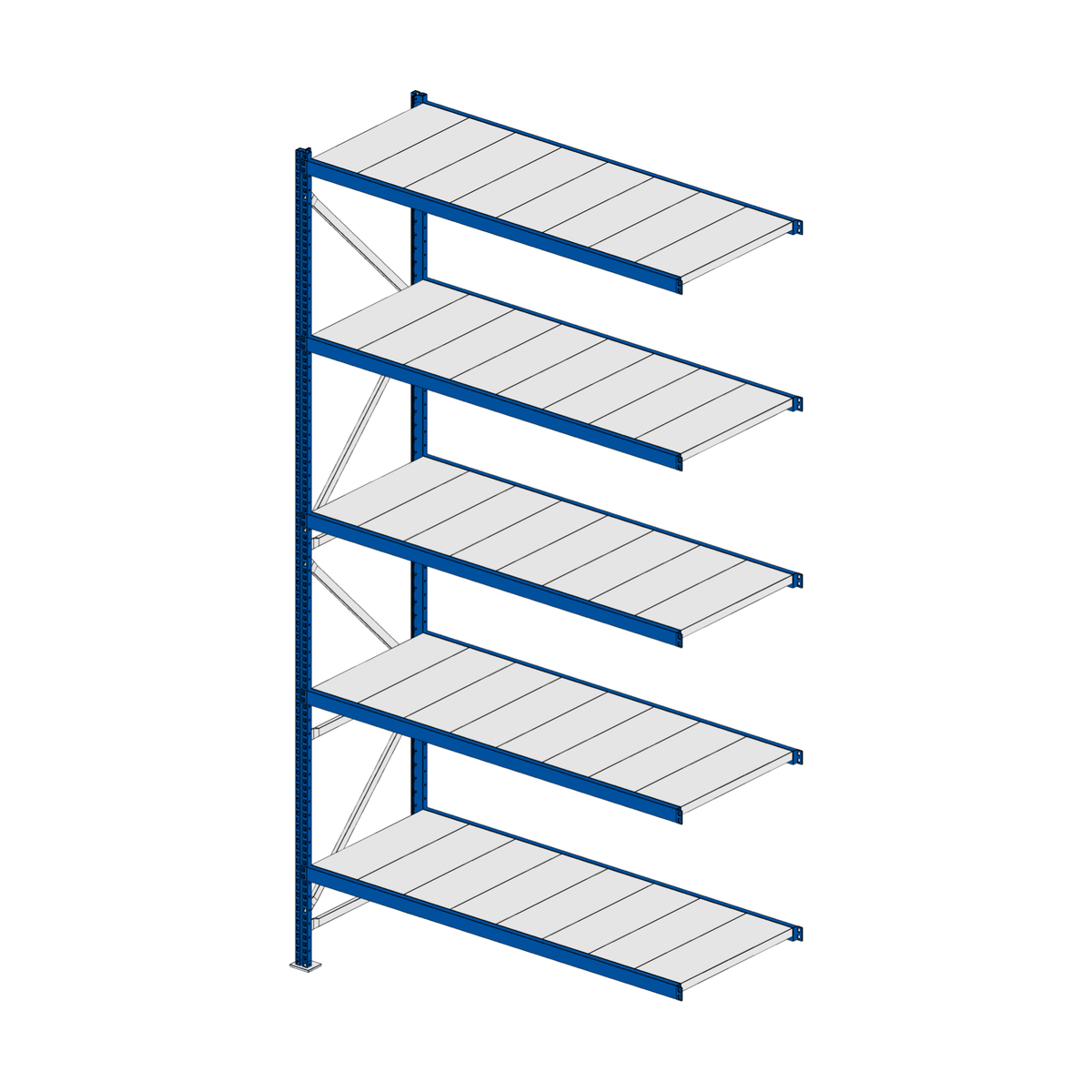 Scaffalatura MM50 modulo aggiuntivo RAL 5010 3000x1600x600 mm