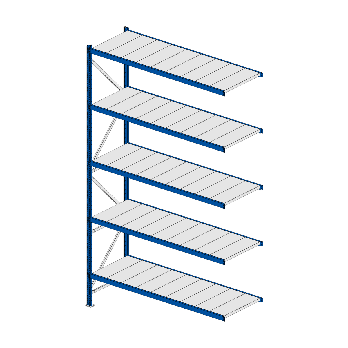 Scaffalatura MM50 modulo aggiuntivo RAL 5010 3000x1800x600 mm
