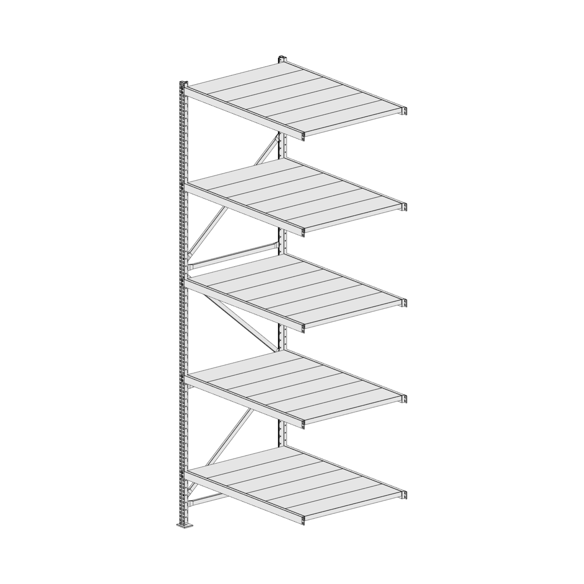 Scaffalatura MM50 modulo aggiuntivo 3000x1200x800 mm