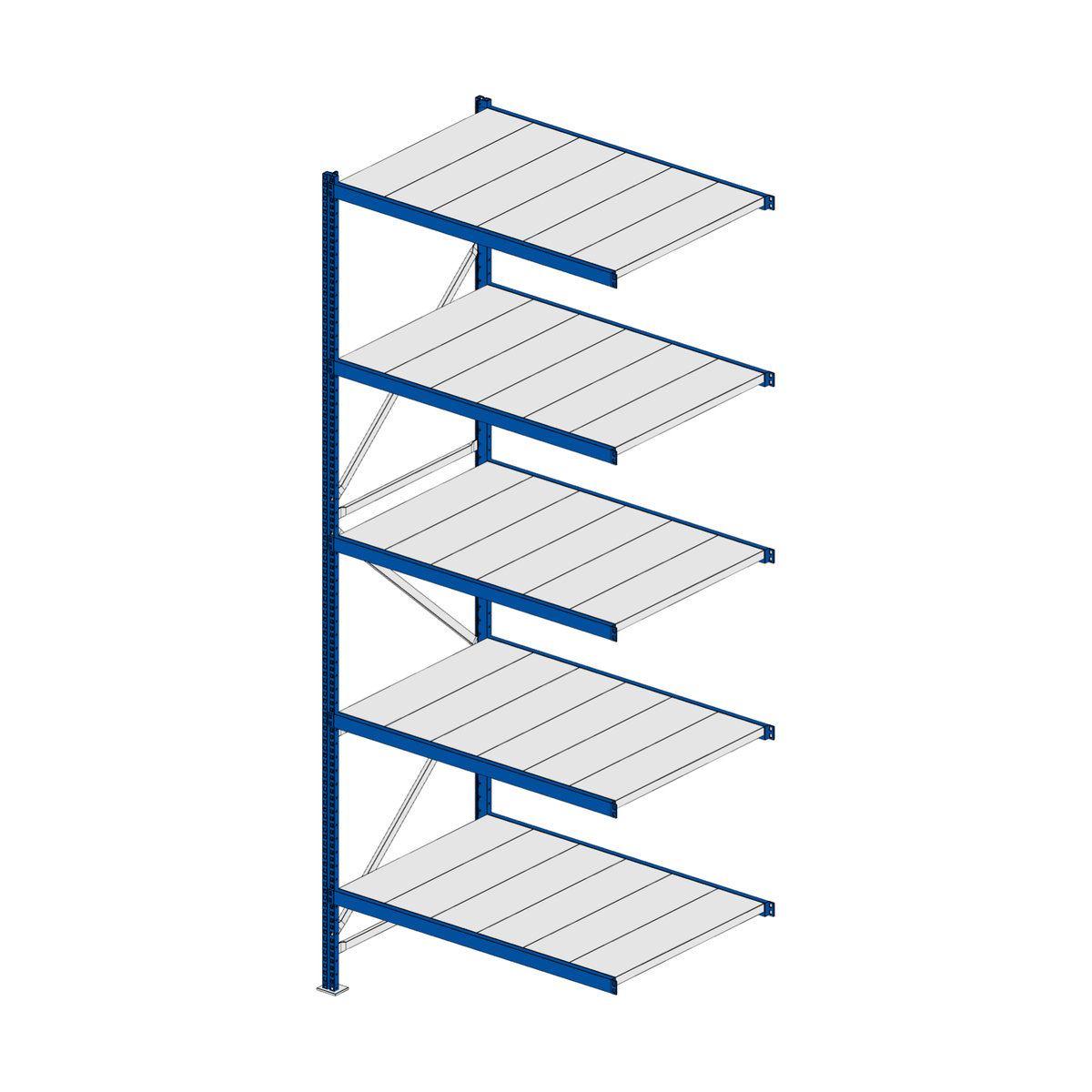 Scaffalatura MM50 modulo aggiuntivo RAL 5010 3000x1200x800 mm